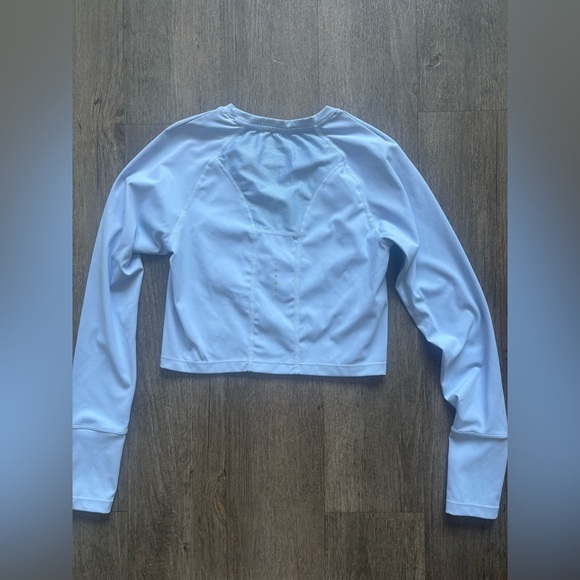 Baleaf Blue Raglan Long Sleeve Crop Top - Picture 5 of 5